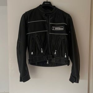 First Racing leather motorcycle jacket. Armour removed